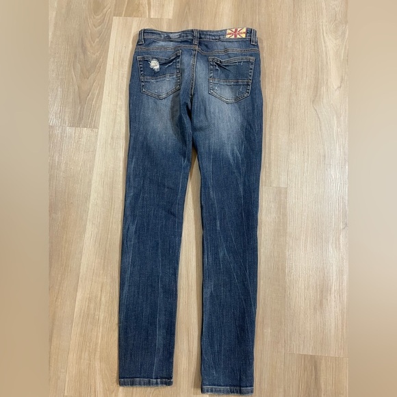 MACHINE Womens Jeans Destroyed Distressed Size 5 - Picture 8 of 10